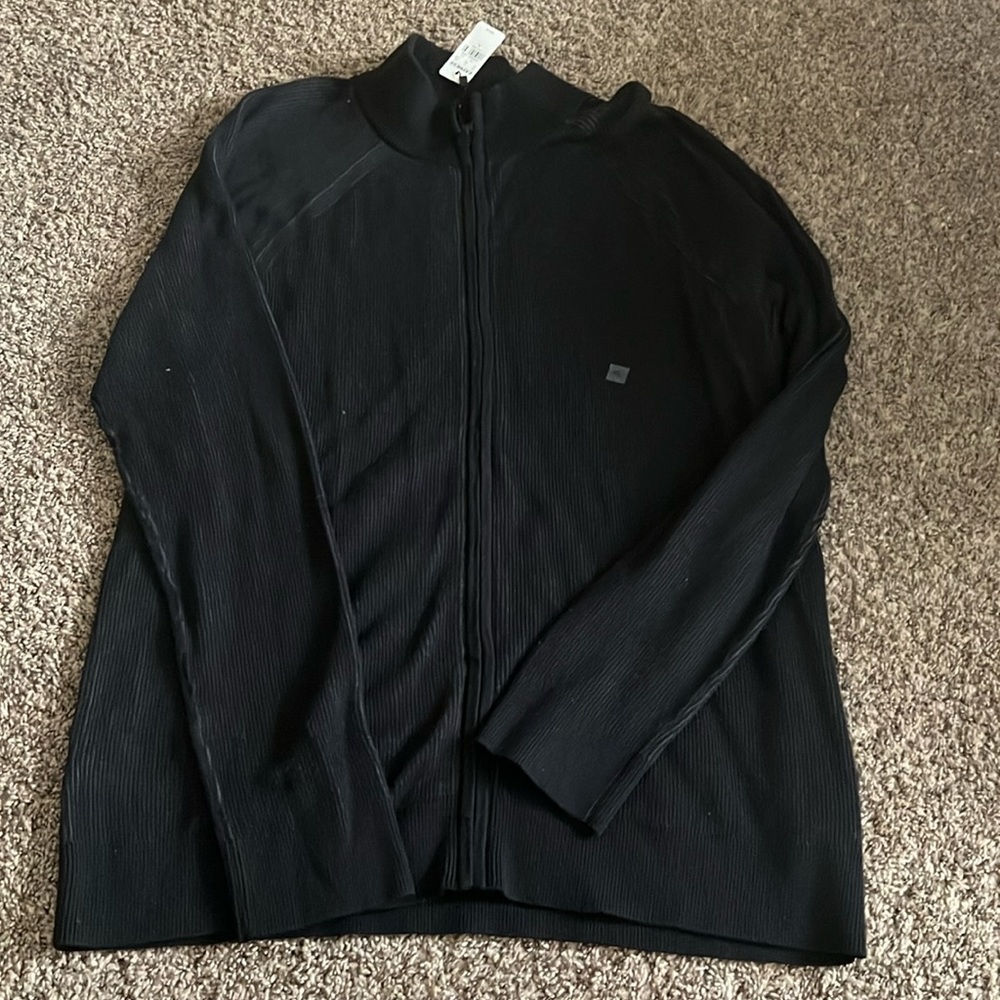 Men's Black Full-Zip Shirt
